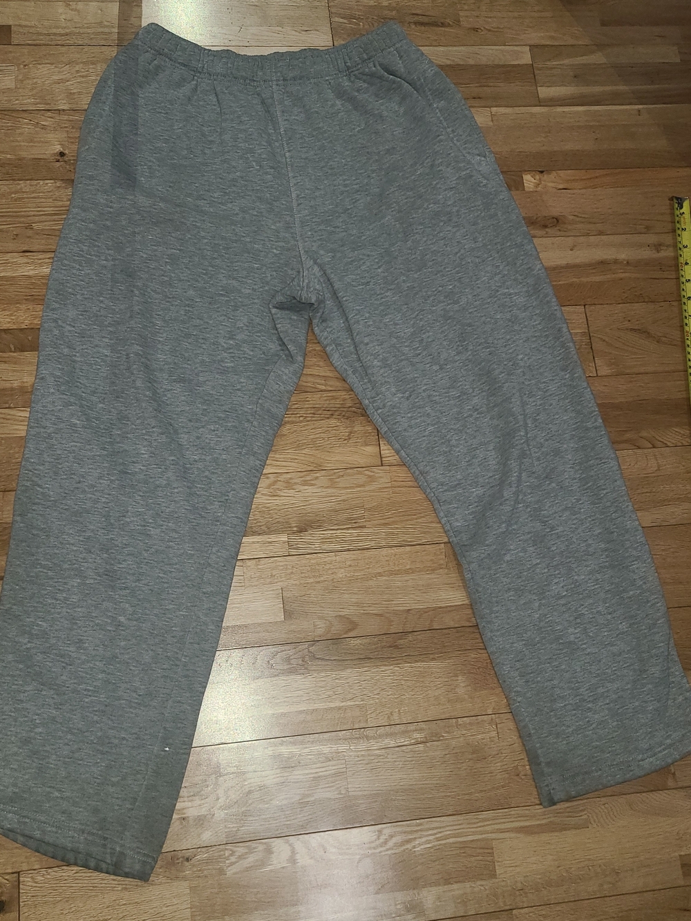 Athletic Works Fleece Elastic Bottom Sweatpants Gray Baggy